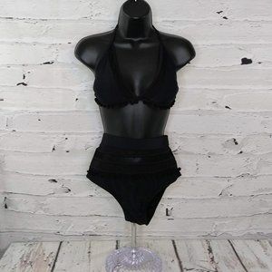 Coastal Rose 2 Piece High Waist Bikini Swimsuit